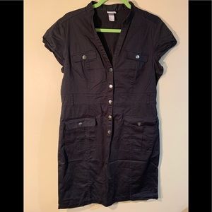 H&M black dress with buttons